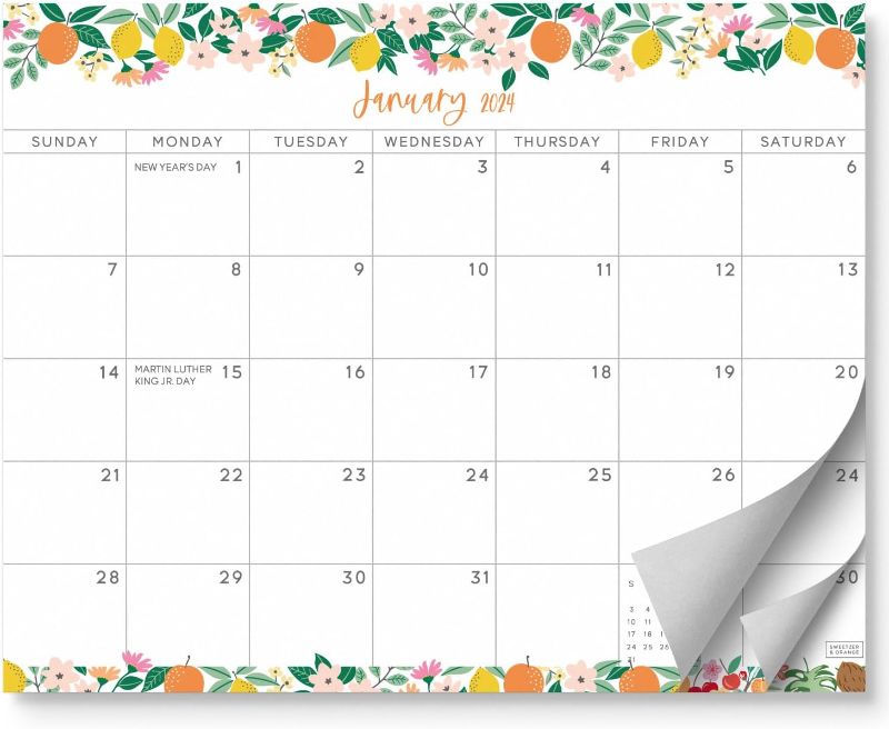 Photo 1 of S&O Fruity Magnetic Fridge Calendar from January 2024-June 2025 - Tear-Off Refrigerator Calendar to Track Events & Appointments - 18 Month Magnetic Calendar for Fridge for Easy Planning - 8"x10" in.
