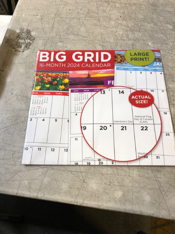 Photo 1 of 2024 Big Grid Wall Calendar for Planning, Scheduling, and Organizing
