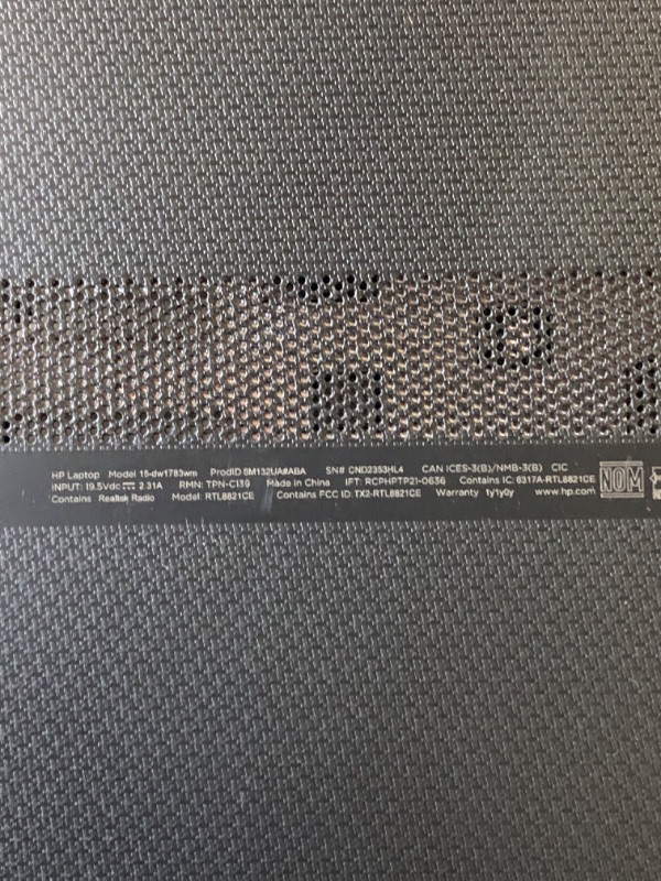 Photo 8 of HP 15.6" Laptop, Intel Pentium Silver N5030, 4GB RAM, 128GB SSD, Jet Black, Windows 11 Home in S Mode, 15-dw1783wm
(NEW , NEEDS TO BE SET UP)