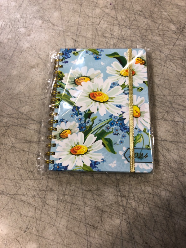 Photo 2 of Ymumuda 2024 Planner, 12-Month Weekly Monthly Planner from JAN.2024 to DEC.2024, 8.4" X 6", Spiral Planner Notebook with Stickers, Elastic Closure, Inner Pocket, Sticky Index Tabs, Floral 15 8.4"×6" V2024-15