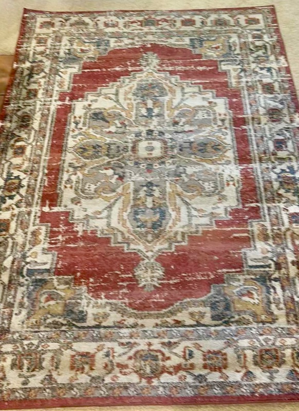 Photo 1 of RED CAMBRIDGE 100% PP FRISEE AREA RUG 5’3” x 7’7”