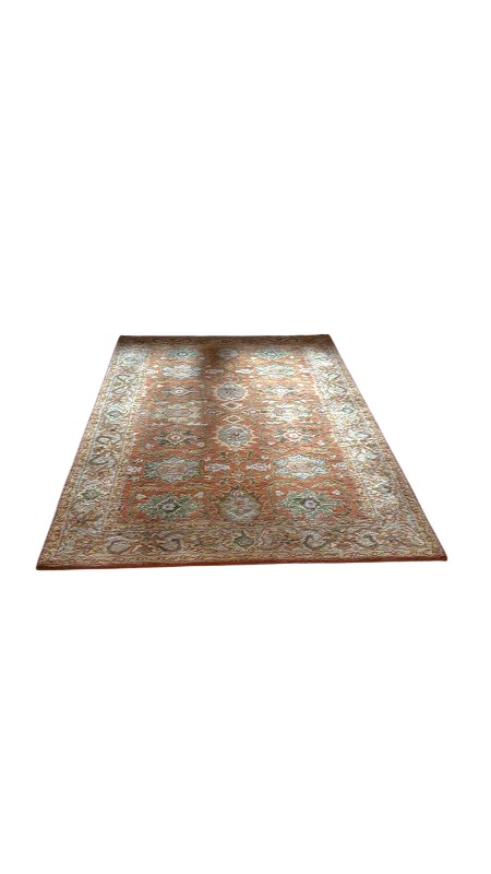 Photo 1 of SAFAVIEH HERITAGE HAND TUFTED RUST & BEIGE AREA RUG 5’ x 8’
