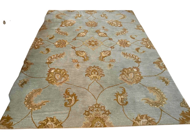 Photo 1 of PIER 1 IMPORTS 100% WOOL FLORAL AREA RUG 6’ x 9’