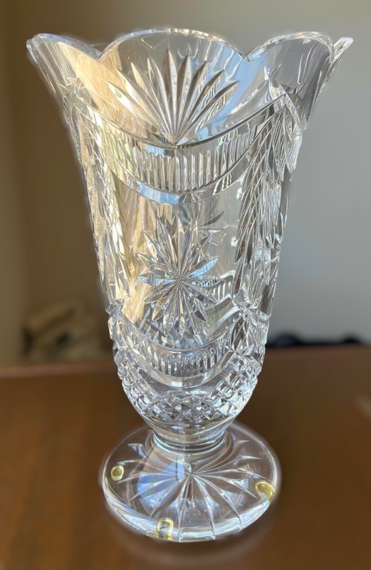 Photo 1 of WATERFORD CRYSTAL “WINTER WONDERLAND” CRYSTAL VASE, LIMITED EDITION  DESIGNERS GALLERY COLLECTION  1865/4500 H14.25” $600