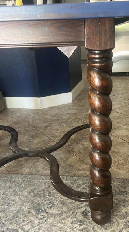 Photo 1 of HAND-PAINTED VINTAGE WOOD TABLE 46” x 46” x H36”