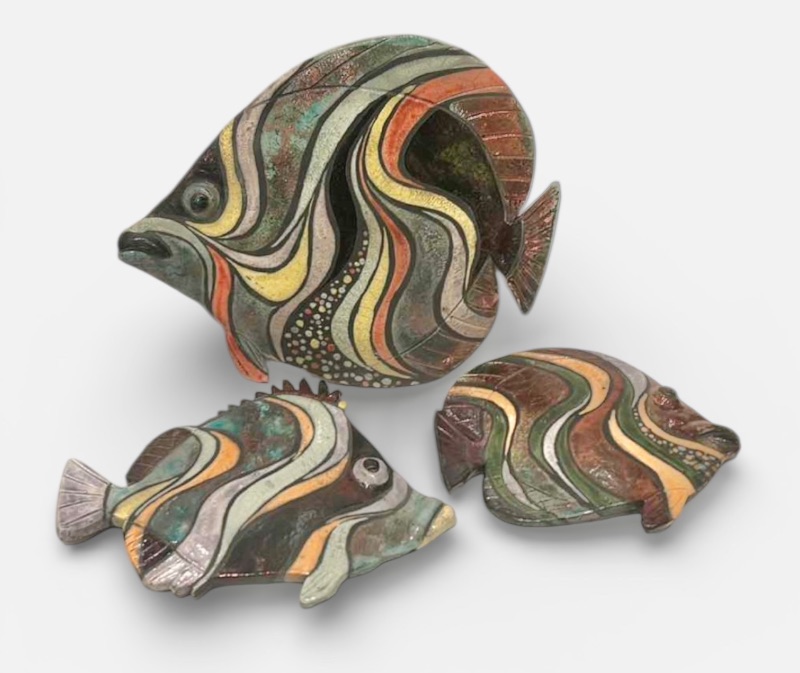 Photo 1 of 3 CERAMIC FISH (LARGEST 11” x H9 1/2”)