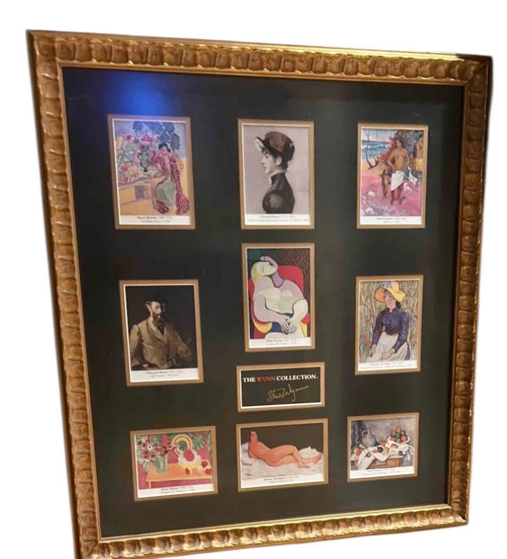 Photo 1 of GOLD FRAMED, “THE WYNN COLLECTION” SIGNED STEVE WYNN ARTWORK 24 1/2” x 27 1/2”