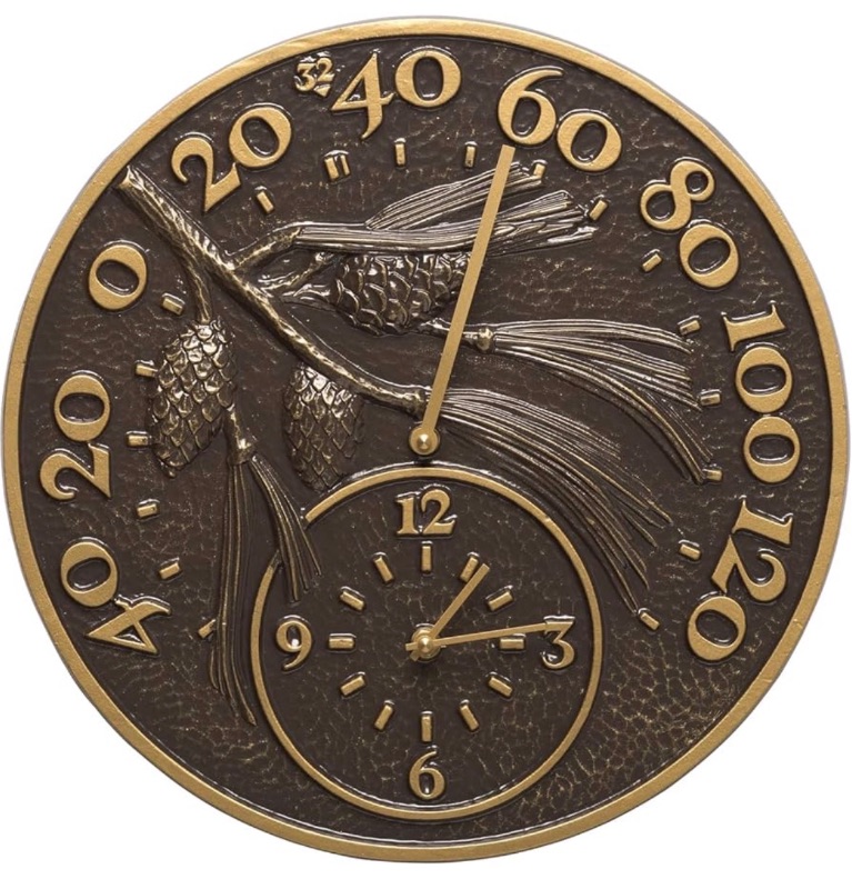 Photo 1 of NEW WHITETAIL PRODUCTS METAL PINECONE WALL CLOCK  H 14”