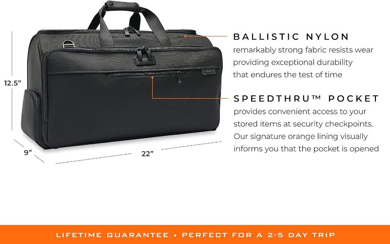 Photo 3 of Briggs & Riley Baseline Garment Duffel Bag (Black) Bags
