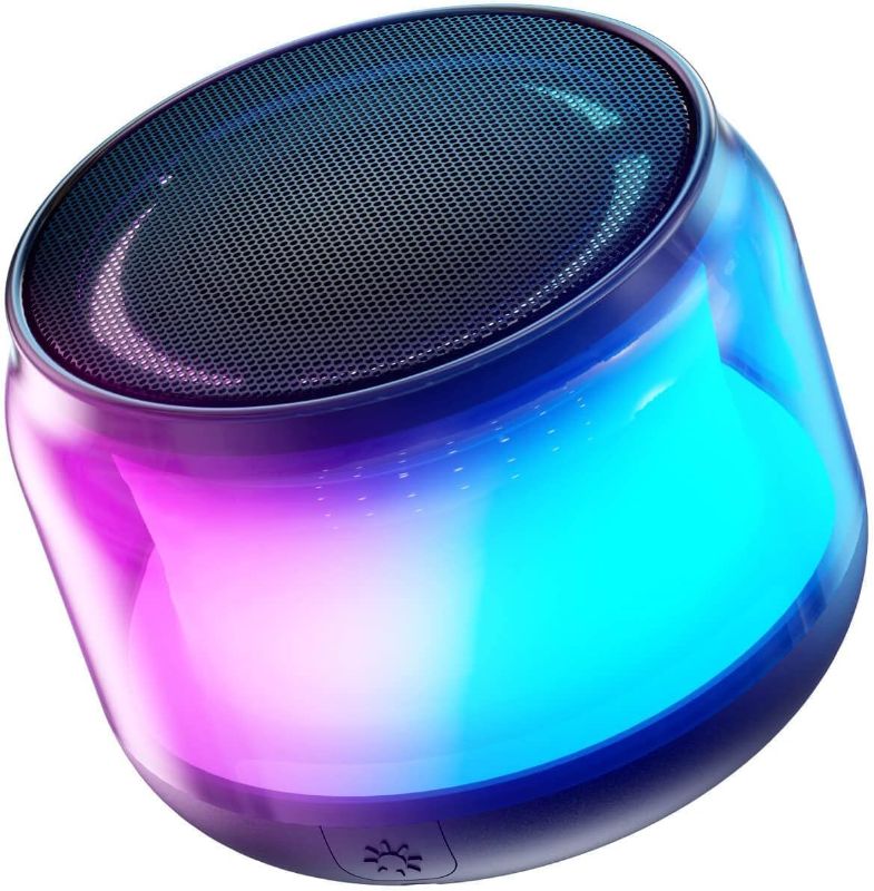 Photo 1 of **missing charger** Portable Bluetooth 5.1 Speaker, IP68 Waterproof Wireless Speaker with Lights Colorful, Louder Volume, Rich Bass,TWS Pairing Bluetooth Speaker, Outdoor Sport Speaker 85ft Bluetooth Range, Hands Free