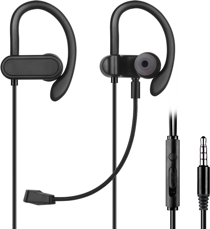 Photo 1 of C G CHANGEEK Wired in-Ear Gaming Headset with 3.5mm for Mobile & PC, Xbox Series X/S, Xbox One, PS5, PS4, Playstation, Switch, Lightweight & Secure Fit, Quality Boom Mic for Clear Call