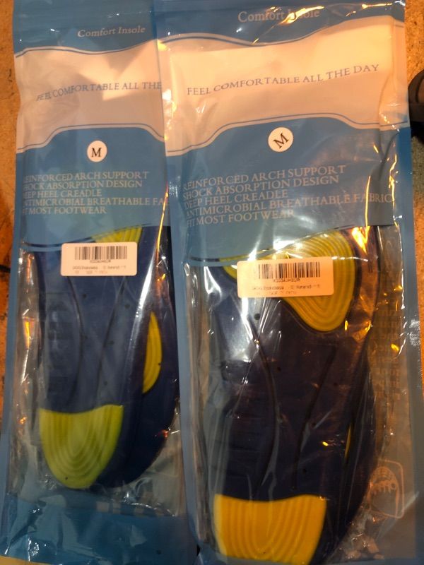 Photo 1 of 2packs- comfort insoles size medium new 