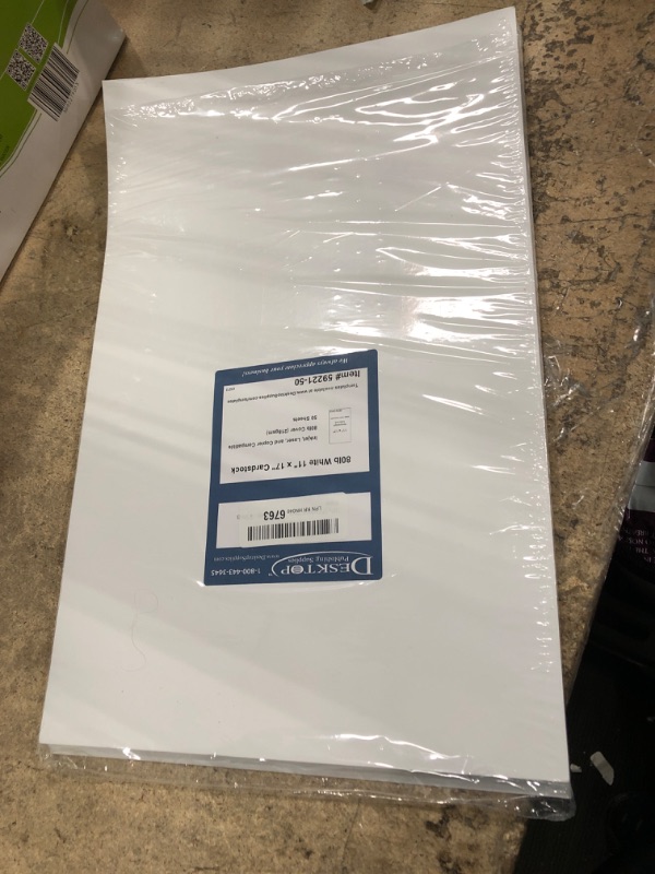 Photo 2 of 11" x 17" Cardstock Sheets for Inkjet or Laser Printers - 80lb Cover Matte Finish White - Tabloid Size Perfect for Flyers, Menu's, Posters, Covers - 50 Sheets