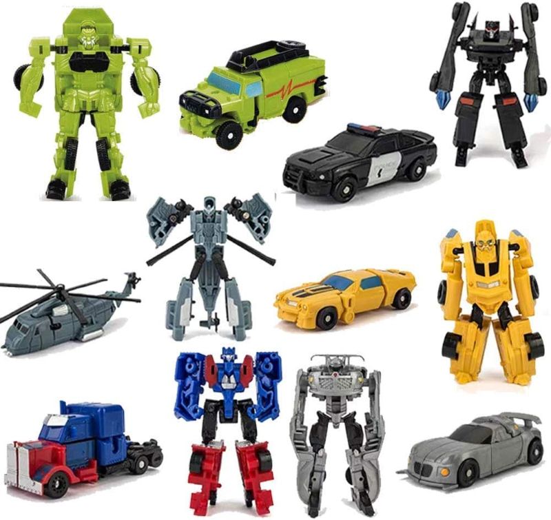 Photo 1 of 6 PCS Car Robot Toys, Mini Action Figure, Deformation Robot for Kids 5~12