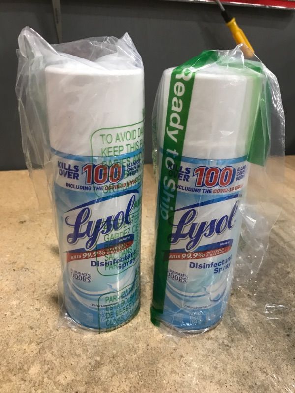 Photo 2 of 2packs- Lysol Disinfectant Spray, Sanitizing and Antibacterial Spray, For Disinfecting and Deodorizing, Crisp Linen, 1 Count, 12.5 fl oz