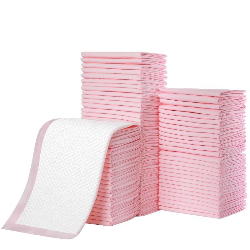 Photo 1 of Disposable Changing Pad Liners Pack of 100 Baby Incontinence Changing Pads Diaper UnderPads Ultra Soft Super Absorbent Waterproof Mat 13 x18 in
