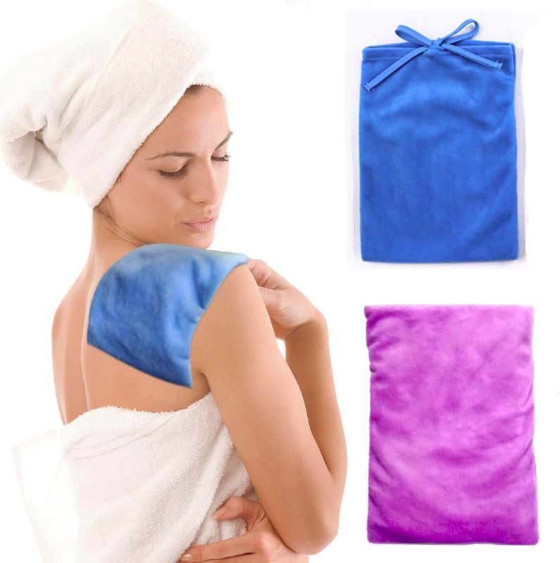 Photo 1 of Conbella Microwave Heating Pad with Washable Cover, Microwave Moist Heat Pad for Neck Shoulder, Cramps, Back Pain Relief, Warm Compress Clay Beads Bag Hot Pack for Muscles, Joints, Lavender Pink