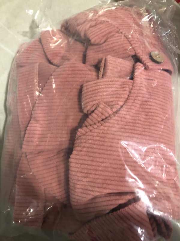 Photo 3 of ****STOCK IMAGE FOR SAMPLE****
Fisoew Women Hooded Corduroy Shacket Oversized Small Pink