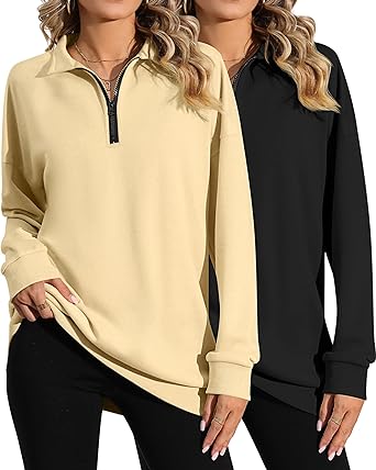 Photo 1 of RIYIPER 2 PACK WOMENS SWEATSHIRTS APRICOT XL 