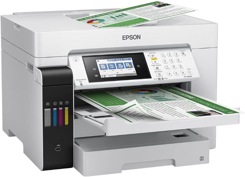 Photo 1 of (READ FULL POST) Epson® EcoTank® Pro ET-16600 SuperTank® Wide-Format Color Inkjet All-In-One Printer, White
