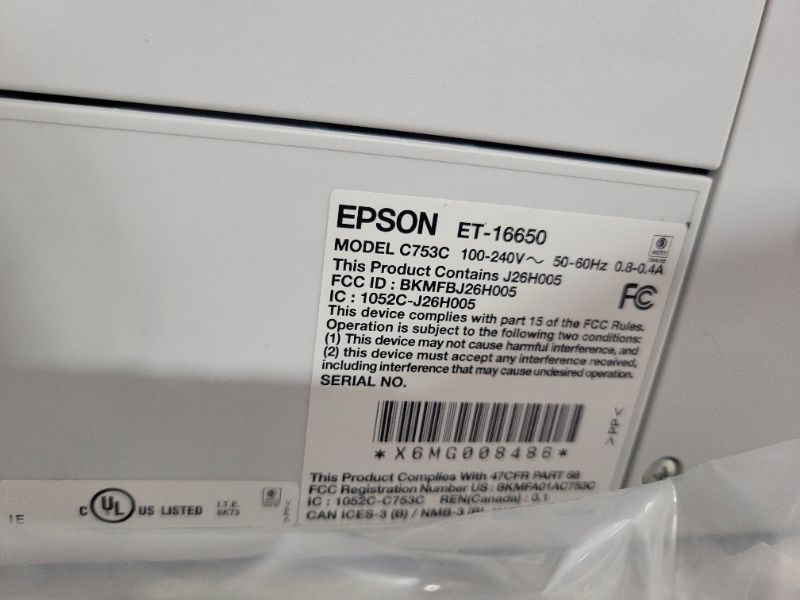 Photo 6 of (READ FULL POST) Epson® EcoTank® Pro ET-16600 SuperTank® Wide-Format Color Inkjet All-In-One Printer, White
