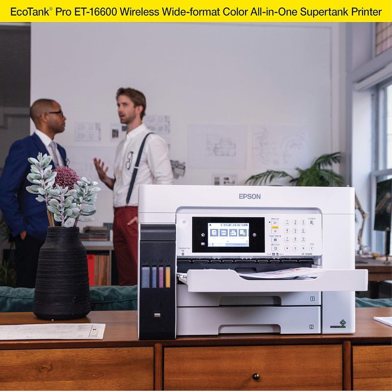 Photo 5 of (READ FULL POST) Epson® EcoTank® Pro ET-16600 SuperTank® Wide-Format Color Inkjet All-In-One Printer, White
