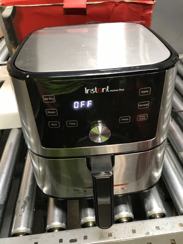 Photo 2 of (READ FULL POST) Instant Vortex Plus Air Fryer Oven, 6 Quart, From the Makers of Instant Pot, 6-in-1, Broil, Roast, Dehydrate, Bake, Non-stick and Dishwasher-Safe Basket, App With Over 100 Recipes, Stainless Steel 6QT Vortex Plus