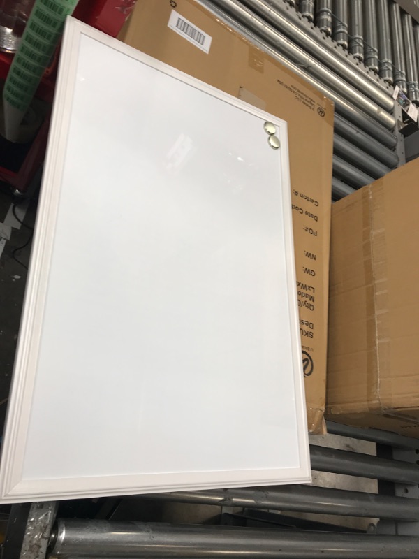 Photo 1 of U Brands Magnetic Dry Erase Board, 20 x 30 Inches, White Wood Frame (2071U00-01)