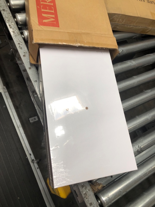 Photo 1 of Merapi White Floating Shelves, 24 Inch Wall Shelves for Bathroom, Bedroom, Hanging Shelf for Wall Storage, Wall Mounted Wooden Shelves for Toilet, Kitchen, Office, Living Room Decor(Set of 2) White 24"