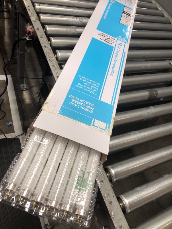 Photo 2 of 12 PACK SYLVANIA 48" T8 Octron Fluorescent Tube Ecologic Lamp, 32W, Bi-Pin Base, 2450 Lumens, 4100K, 90 CRI, Rapid and Instant Start (22433) Cool White