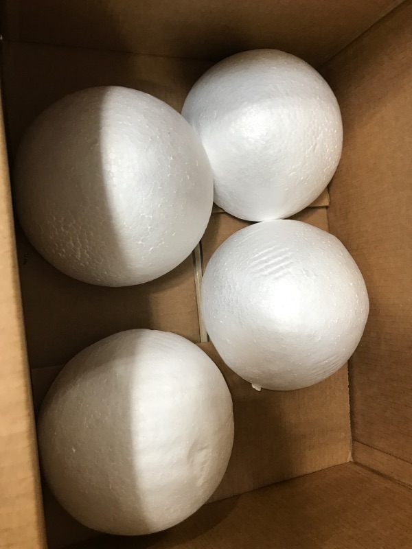 Photo 2 of 8 Inch Polystyrene Foam Balls in Bulk - 4 Pcs, Polystyrene Foam Half Sphere, Half Desert Foam Ball, Large Polystyrene Foam Balls, Foam Balls for Crafts 8 Inch, Polystyrene Foam Half Balls