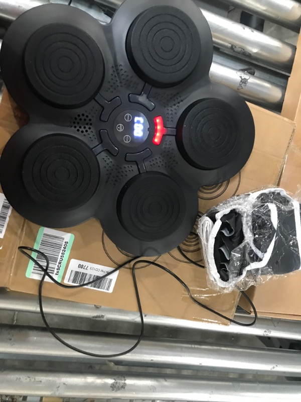 Photo 1 of Music Boxing Machine with Boxing Gloves, Wall Mounted Smart Bluetooth Music Boxing Trainer, Boxing Training Boxing Equipment, Home Workout Boxing Target Machine BLACK