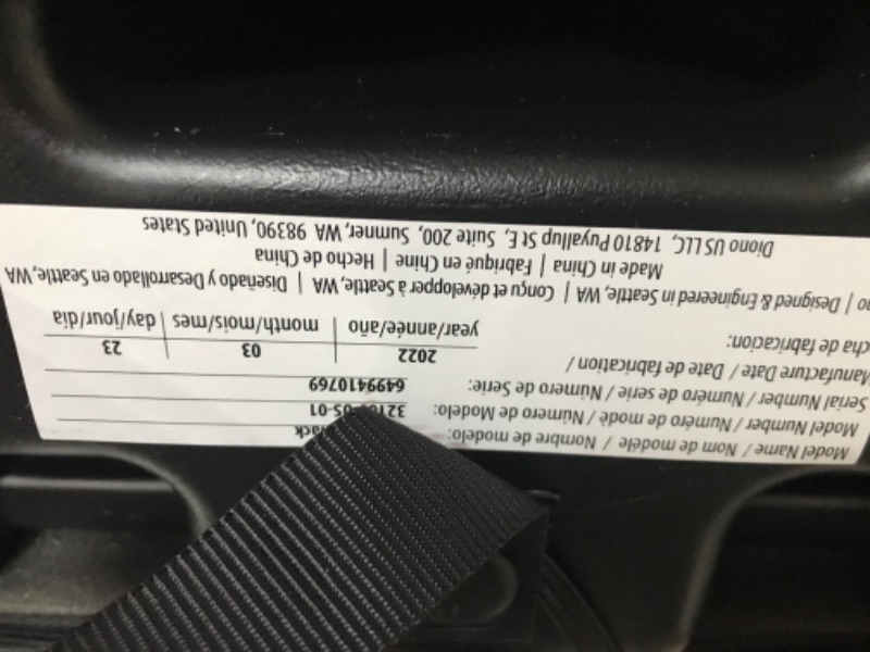 Photo 3 of Diono Solana 2 XL 2022, Dual Latch Connectors, Lightweight Backless Belt-Positioning Booster Car Seat, 8 Years 1 Booster Seat, Black NEW! LATCH Connect Single Black