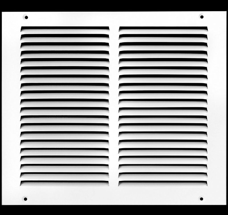 Photo 1 of 20"w X 20"h Steel Return Air Grilles - Sidewall and Ceiling - HVAC DUCT COVER - White [Outer Dimensions: 21.75"w X 21.75"h]
