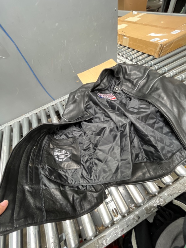 Photo 2 of Highway 21 Motordrome Leather Jacket - Black, All Sizes
larg