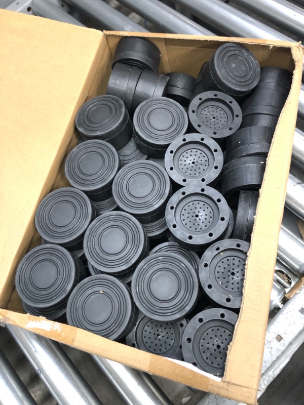 Photo 2 of 100 Pcs Round Bed Risers Heavy Duty Furniture Risers 1.57 Inch 2.56 Inch Adjustable Desk Risers for Desk Legs Bed Lifts Risers Table Risers for Chair Sofa Mattress Couch Leg, Black