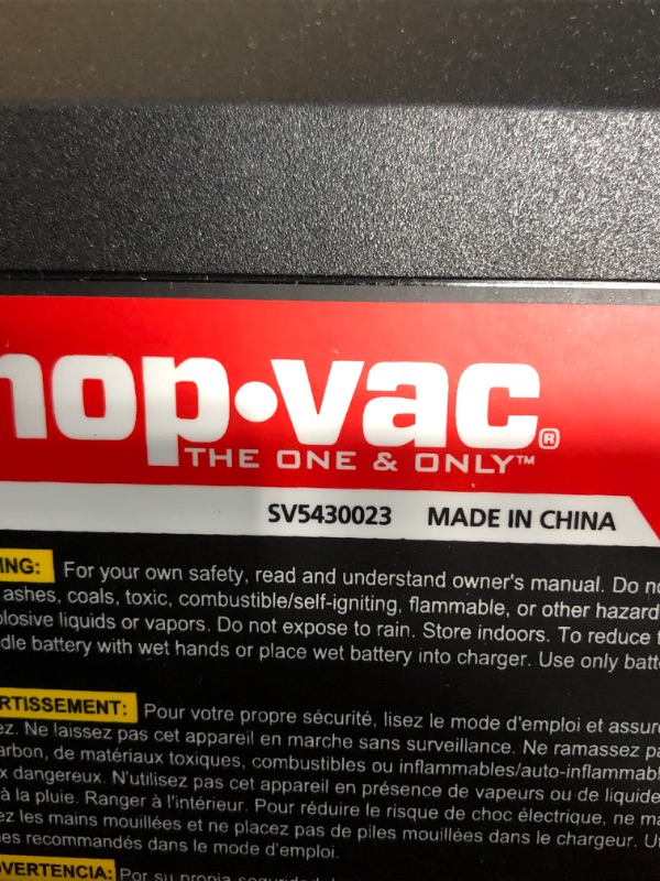 Photo 1 of Shop-Vac 20V Cordless Wet/Dry Vacuum, 3-in-1 Portable Shop Vacuum Cleaner, Battery and Charger Included, Ideal for Jobsite, Garage, Car & Workshop