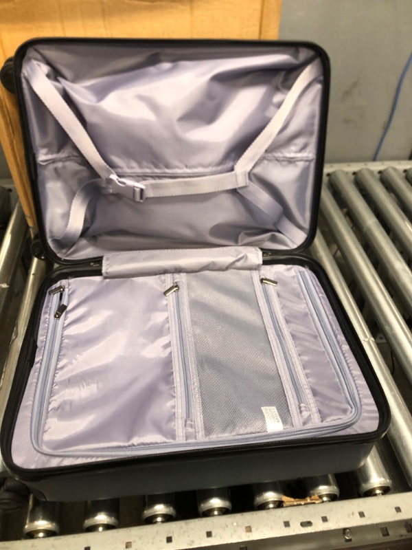 Photo 2 of ***USED - SCUFFED AND SCRAPED - LOCK CODE IS 0-0-0***
Coolife Luggage Suitcase Piece Carry On ABS+PC Spinner Trolley with pocket Compartmnet(Night navy, 20in(carry on))