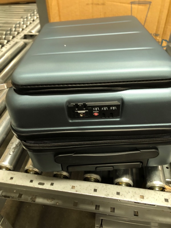 Photo 5 of ***USED - SCUFFED AND SCRAPED - LOCK CODE IS 0-0-0***
Coolife Luggage Suitcase Piece Carry On ABS+PC Spinner Trolley with pocket Compartmnet(Night navy, 20in(carry on))