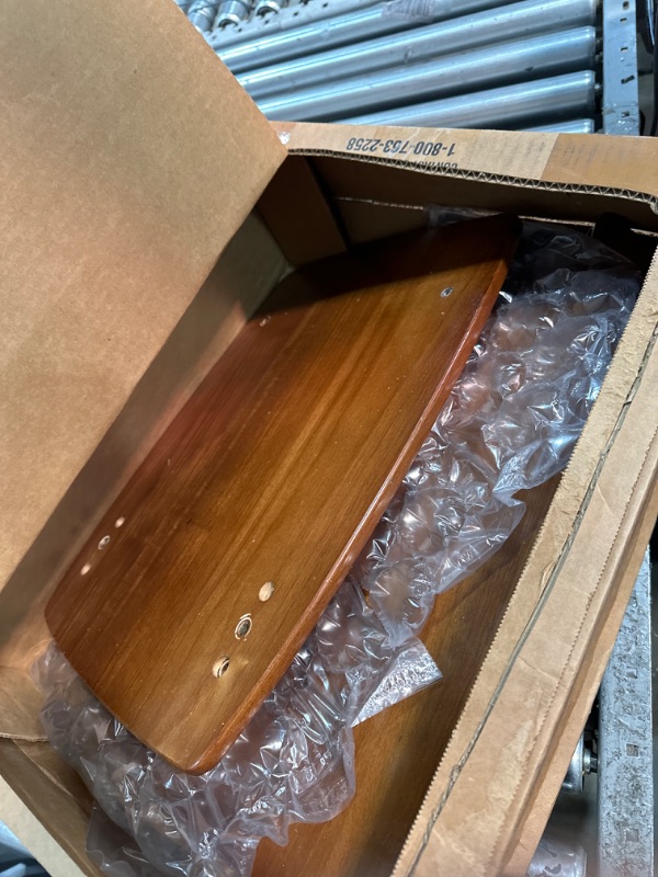 Photo 1 of C Side Table, C Table with Wheels, TV Tray Table, Couch Table That Slide, for Living Room, Bedroom (Walnut)