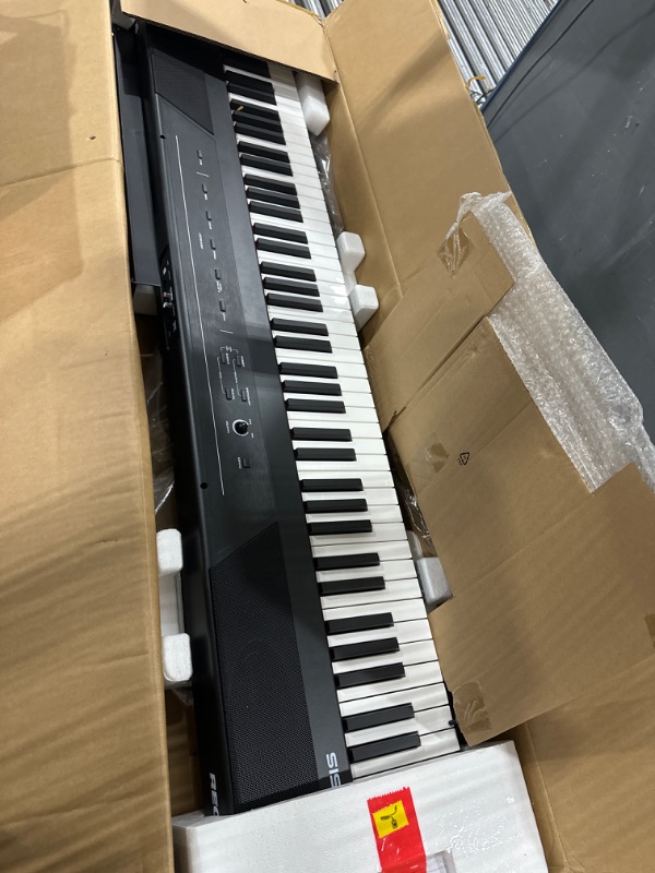 Photo 2 of Alesis Recital – 88 Key Digital Piano Keyboard with Semi Weighted Keys, 2x20W Speakers, 5 Voices, Split, Layer and Lesson Mode, FX and Piano Lessons Recital Piano Only