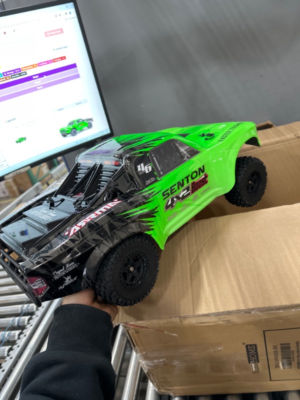 Photo 2 of ARRMA RC Truck 1/10 SENTON 4X2 Boost MEGA 550 Brushed Short Course Truck RTR (Batteries and Charger Not Included), Green, ARA4103V4T1