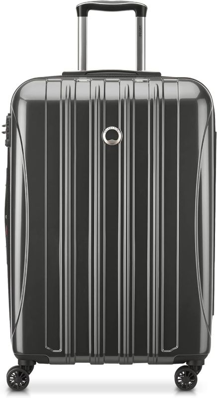 Photo 1 of (READ FULL POST) DELSEY Paris Helium Aero Hardside Expandable Luggage with Spinner Wheels, Brushed Green, Checked-Medium 25 Inch
GREEN/GREY 