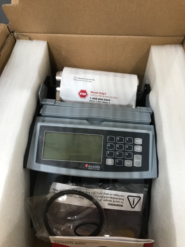 Photo 2 of Cassida 5520 UV/MG - USA Money Counter with ValuCount, UV/MG/IR Counterfeit Detection, Add and Batch Modes - Large LCD Display & Fast Counting Speed 1,300 Notes/Minute UV/MG Counterfeit Detection Detection