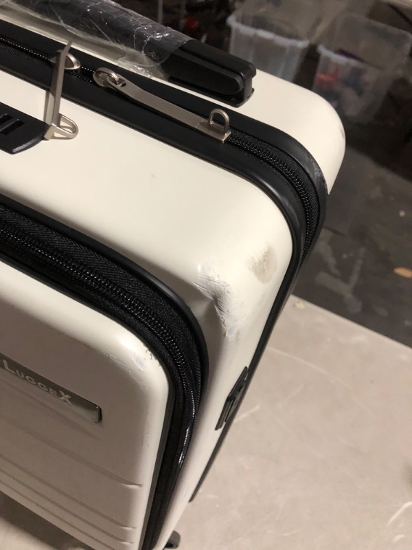 Photo 8 of ***DAMAGED - MISSING PARTS - SEE COMMENTS***
LUGGEX Carry On Luggage with Laptop Compartment, PC Hard Case Luggage with USB Port, 20 Inch