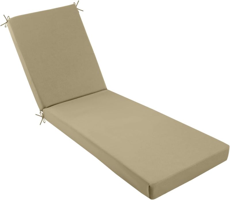 Photo 1 of idee-home Chaise Lounge Cushions Outdoor, 80" L x 26" W x 3" T Lounge Chair Cushions Outdoor Lounge Cushions for Outdoor Furniture Weather and Stain Resistant Patio for Lawn Pool