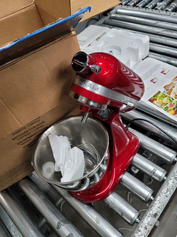 Photo 2 of KitchenAid Artisan Mini 3.5 Quart Tilt-Head Stand Mixer - KSM3316X - Candy Apple Red
