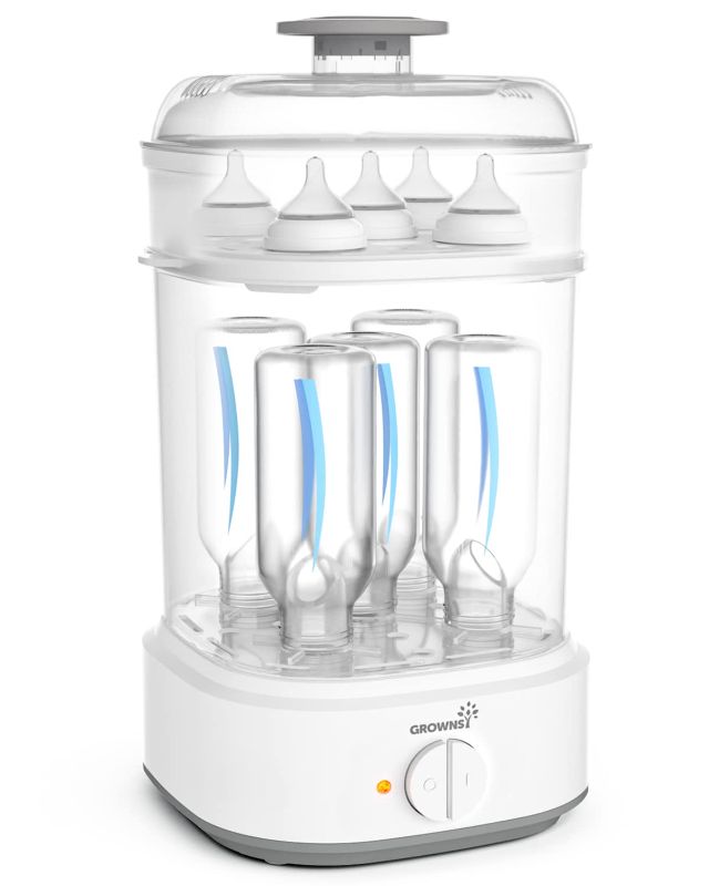 Photo 1 of Bottle Sterilizer, Baby Bottle Steam Sterilizer, Electric Baby Bottle Sanitizer with Timer for Baby Bottles, Pacifiers, Pump Parts
