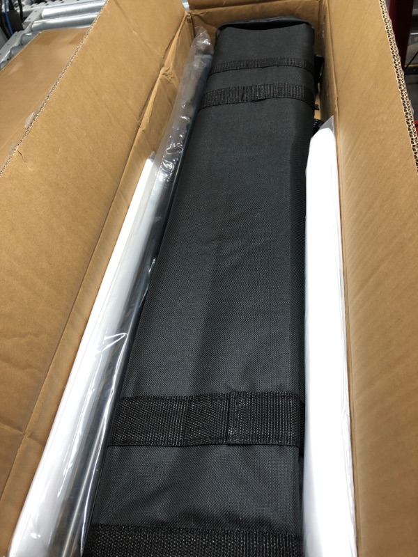 Photo 1 of HYJ-INC Photo Background Support System with 10 x 10ft Backdrop Stand Kit,10 x12ft 100% White Cotton Muslin Backdrop,Clamp,Carry Bag for Photography Video Studio