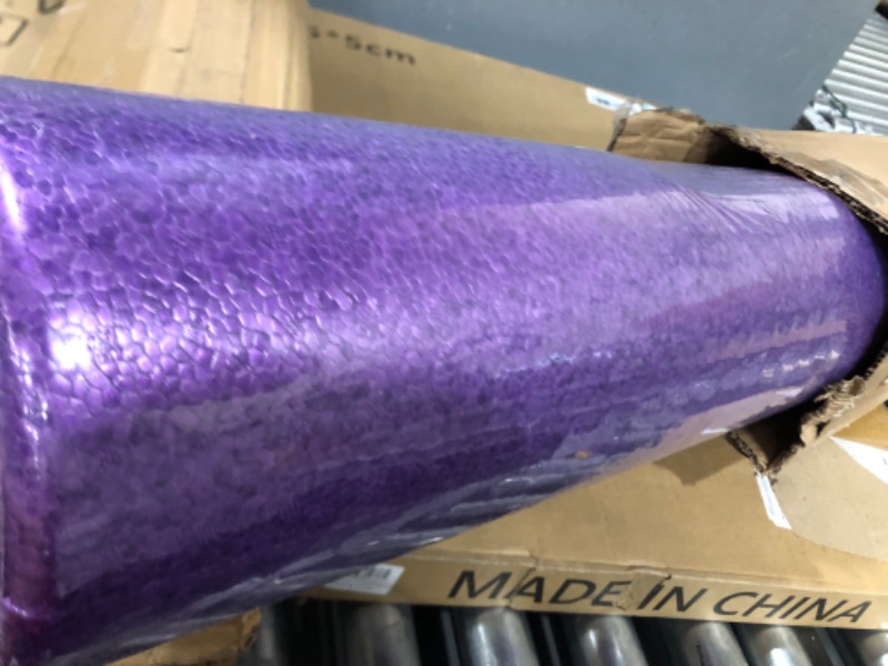 Photo 2 of Day 1 Fitness High-Density Round Foam Rollers - 4 Size and 8 Color Options - Massage Rollers for Stretching, Deep Tissue and Myofascial Release Solid Purple d) 36"